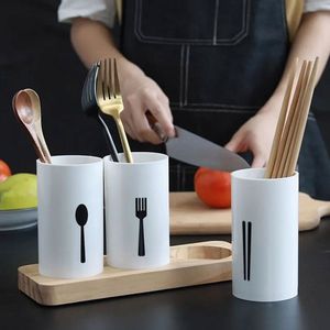 Minimal Metal Cutlery Holder <b>For</b> Clean <b>Kitchen</b> Counter Look Providing Simple And <b>Organized</b> Utensil Placement - Product Image 5
