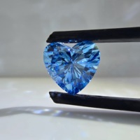 Diamant de laboratoire de 1,5 carat, taille cœur, bleu vif fantaisie, VS1, certifié IGI, diamant non monté