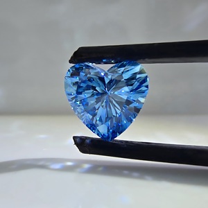 เพชรทรงหัวใจ 1.5 กะรัต สีฟ้าสดใส VS1 เพชรเพาะเลี้ยงในห้องปฏิบัติการ รับรองโดย IGI เพชรเม็ดเดี่ยว - Product Image 1