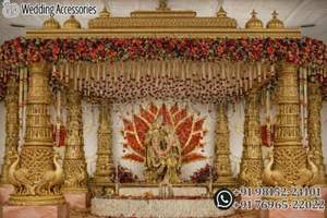 Auspicioso mandap de boda del sur de la India, el mejor mandapam de Kalyana para bodas tradicionales, mandap de boda Maharaja en Irlanda. - Product Image 4