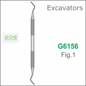 Juego de Excavadores Dentales con Certificación CE ISO |   Instrumentos Restauradores de Doble Extremo para la Eliminación de Caries |   Acero Inoxidable Alemán Fig 1 2 3 G - Product Image 3