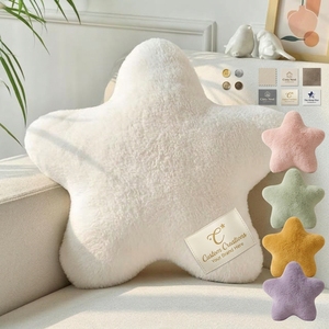 Soft Faux Rabbit Fur <strong>Star</strong> Shaped Throw Pillow Colorful Decorative Plush <strong>Star</strong> <strong>Cushion</strong> for Kids Room Sofa Bedroom Home Decor - Product Image 3