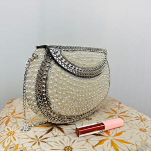 กระเป๋าเพชรหรูหรามาใหม่กระเป๋าคลัทช์โลหะพลอยเทียมกระเป๋าราตรีคุณภาพสูงสำหรับผู้หญิงโดย falak World ส่งออก - Product Image 4