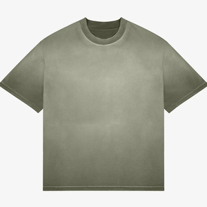 Camiseta Vintage de Alta Calidad, 100% Algodón, Teñida, Holgada, Extra Grande, Lisa - Product Image 2
