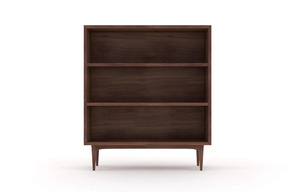 Mid Century Modern Wooden <b>Bookshelf</b> Rectangle Design Durable Indoor Living Room Furniture Decoration - Product Image 2