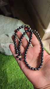 Perlas de Diamante Moissanita Negra de 6.50 MM y 16 Pulgadas, Corte AAA, para Joyería - Product Image 4