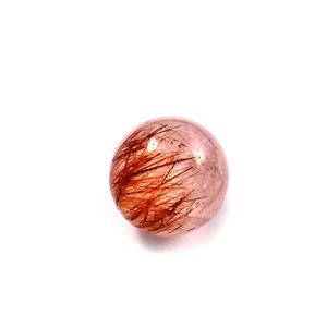 Billes rondes lisses en quartz rutile naturel de 10 mm, pierres précieuses en vrac pour la fabrication de bijoux, qualité AAA++, dureté 7, lot en gros - Product Image 4