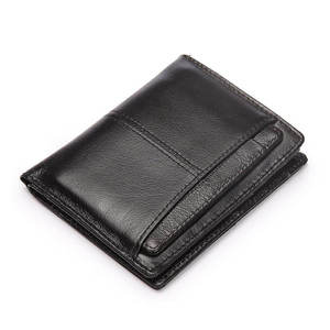 Portefeuille pour homme en cuir véritable, logo personnalisé, luxe, haute qualité, fermeture ouverte, imperméable, prix bas, vente en gros - Product Image 6