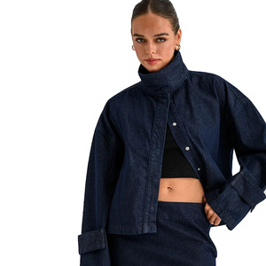 Chaqueta Vaquera Informal para Mujer, con Detalle de Botones, Tejido Lavado, Transpirable, Cómoda, Ecológica, de Secado Rápido, 100% Algodón - Product Image 2