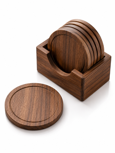 Sous-verres carrés en bois faits à la main, tapis à boissons rayés, écologiques, décoration de table pour la maison, vaisselle de table - Product Image 4