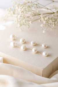 Pendientes Largos con Perlas, Joyería Nupcial Elegante, Plata de Ley 925, Chapado en Oro de 14K, Diseño Único de Alta Calidad - Product Image 2