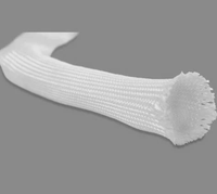 Manchon d'isolation thermique en fibre de verre tressée pour faisceau de câbles, résistant aux hautes températures (500°C)