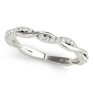 Anillo de Boda Trenzado con Moissanita de Corte Redondo, Plata de Ley 925, Anillo Apilable para Novia, Regalo de Aniversario o Promesa para Ella - Product Image 5