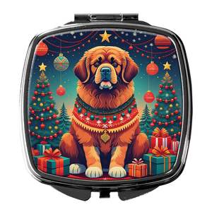 Tibetan Mastiff Christmas <b>Compact</b> Folding Handheld Makeup <b>Mirror</b> Portable Pocket Gift for Women Girls Travel Decorative <b>Mirror</b> - Product Image 1