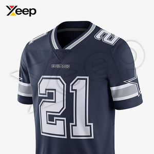 เสื้อฟุตบอลอเมริกัน XEEP รุ่นปรับแต่งได้ XC-AFU-19 สำหรับผู้ชาย เนื้อผ้าโพลีเอสเตอร์น้ำหนักเบา ระบายอากาศได้ดี พิมพ์ลายด้วยเทคโนโลยีฮีททรานเฟอร์ ประสิทธิภาพสูง - Product Image 3