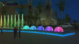 Fontaine musicale LED extérieure interactive avec système audio, construction en acier inoxydable, design moderne pour l'aménagement paysager - Product Image 3