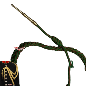 Cordon tressé pour robe de cérémonie et défilé doré, avec pointe argentée métallique - Product Image 2