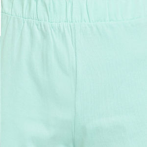 Ensemble deux pièces d'été personnalisé de couleur unie pour femmes, jeunes et adultes – T-shirts en coton et shorts en gros avec logo personnalisé - Product Image 6