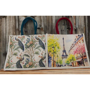 Bolsa de Lona de Algodón Estampada - Duradera, Ligera, Ecológica, de un Solo Nivel, Capacidad de 4-5L, Plegable para Almacenamiento en Armarios de Dormitorio - Product Image 3