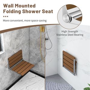 Elegante Sedia da Bagno Pieghevole in Acciaio da Parete - Product Image 4