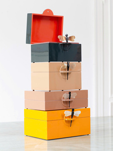 Caja de Almacenamiento con Acabado Brillante Ecológico de Diseño Estético con Acento de Libélula, Caja de Regalo Moderna de Lujo Hecha a Mano - Product Image 1