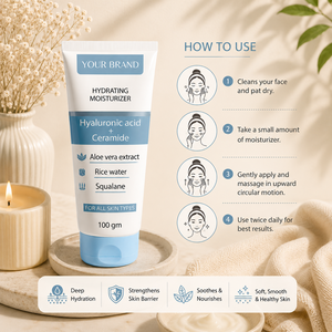 Crema Hidratante Facial con Ceramidas y Logotipo Personalizado para Reparación de la Barrera Cutánea, Hidratación Profunda y Cuidado Diario - Product Image 6