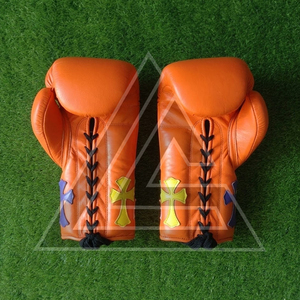 Fabrication en usine, gants de boxe Chrome Heart personnalisés les plus vendus, gants de boxe professionnels en cuir véritable - Product Image 4