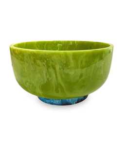 Bol en résine époxy à découpe géométrique |   Plat décoratif artisanal moderne pour la salle à manger - Product Image 4