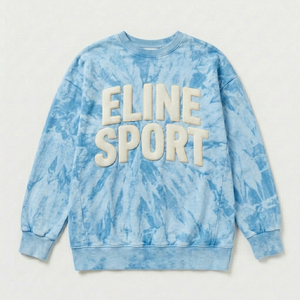 Distressed Texture Sports Lifestyle Apparel Modern Street Fashion Crewneck Sweatshirt Premium Quality Cotton Fleece Jumper - Product Image 5