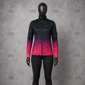 Veste de survêtement d'hiver pour femme, zippée, en polaire imprimée, en polyester, coupe ample, chaude, pour la danse, la cheerleading et l'entraînement 2 en 1 - Product Image 1