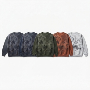 Sweat-shirt d'hiver pour homme à prix abordable, 100 % coton, motif géométrique, tissu tricoté respirant, séchage rapide, anti-plis, 360g - Product Image 6