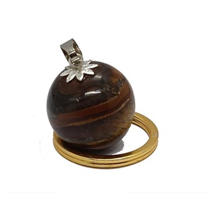 Colgante de Cristal con Forma de Bola de Ojo de Tigre Natural Grabado, Tendencia de Moda, de Gujarat - Para el Día de la Madre y Regalos Empresariales - Product Image 1