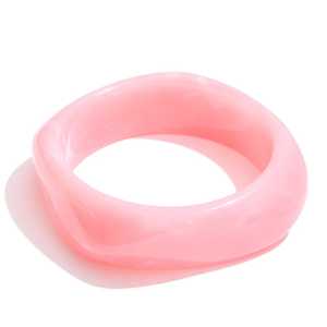 กำไลข้อมืออะคริลิกเรซิ่นสีชมพูโปร่งแสงลายหินอ่อนแบบวินเทจสำหรับทุกเพศจาก SAMI HANDICRAFTS ของขวัญแฟชั่นสุดเก๋ - Product Image 5