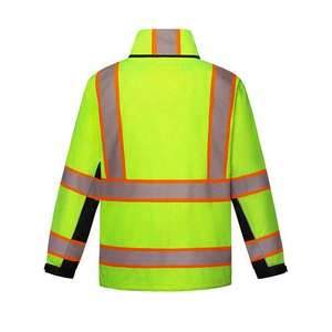 Reflective Eco-Friendly Breathable <b>Quilted</b> Safety Jacket for Men <b>Winter</b> Work Wear - Product Image 5
