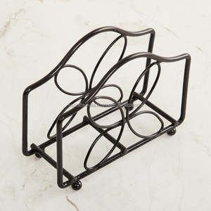 Support de serviette en métal élégant et luxueux, fourni directement par l'usine, emballage personnalisé pour la décoration de table de mariage et d'hôtel, exportation - Product Image 2