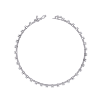 Bracelet tennis pour femme en argent 925 avec moissanite taille brillant rond, sertissage griffe, bijoux de mariage classiques