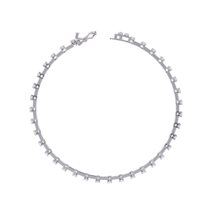 Bracelet tennis pour femme en argent 925 avec moissanite taille brillant rond, sertissage griffe, bijoux de mariage classiques - Product Image 2