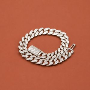 Bracelet cubain en argent S925 de luxe avec diamants pour homme - Product Image 3