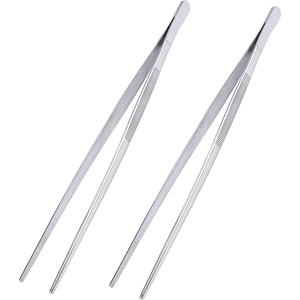 Pinzas de Cocina de Acero Inoxidable de Punta Recta Altomme Instruments, Pinzas Culinarias para Emplatar Alimentos, Pinzas Profesionales para Chefs - Product Image 1
