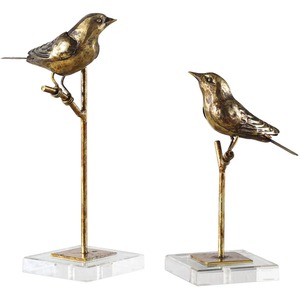 Figurines d'oiseaux faites à la main, décoration de table Art déco, 2 pièces, sculptures d'animaux pour le salon - Product Image 4
