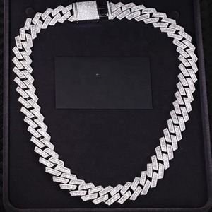 Premium Quality Hip Hop 10mm Cuban Link <b>Chain</b> VVS Moissanite 925 Silver Diamond Style <b>Iced</b> <b>Out</b> Jewelry for Unisex - Product Image 1