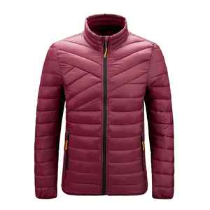 Latest Style Lightweight Windproof Custom Made With Logo Canvas Fabric Winter New Arrival Puffer <b>Jacket</b> For Men - Product Image 1