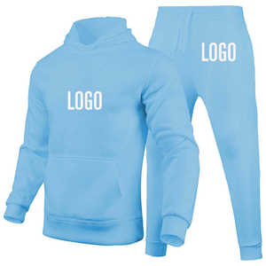 Conjunto Deportivo Personalizado con Logotipo, Chándal Informal para Hombre, Color Sólido, Sudadera Holgada de Felpa, Pantalones Deportivos, Conjunto de Dos Piezas para Gimnasio - Product Image 6