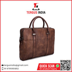 Sac pour ordinateur portable en cuir véritable de qualité export, idéal pour le bureau quotidien et les voyages d'affaires, au meilleur prix - Product Image 2