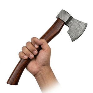 Arwin Enterprises Custom Hand Forged Damascus Steel DIY Viking Bearded Camping Hatchet Tomahawk <b>Axe</b>-16-inch Overall Length <b>Wood</b> - Product Image 3