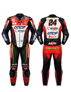 ชุดแข่งรถมอเตอร์ไซค์ MotoCP สำหรับผู้ชาย 1 ชิ้น ทำจากหนังวัว/หนังจิงโจ้ ชุดจั๊มสูท/ชุดป้องกัน กันน้ำ แห้งเร็ว มาตรฐาน CE - Product Image 1