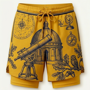 Shorts de Baño para Hombre con Bolsillos Laterales Funcionales y Ajuste Seguro, Almacenamiento Conveniente, Transpirables y Sostenibles - Product Image 1