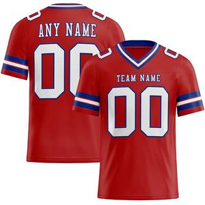 Maillot de football américain personnalisé noir à col en V, manches courtes, impression par sublimation, évacuation de l'humidité, coupe régulière pour adulte, nom de l'équipe, n'importe quel nom - Product Image 3