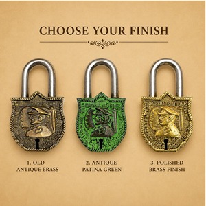 Marshal Sir Thomas Padlock Antique Patina Padlock Unique Design <b>Locks</b> Working <b>Lock</b> with Durable Polished Finish Two Main Key - Product Image 5
