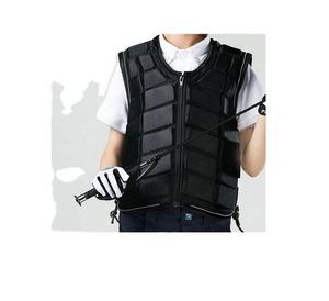 Unisex Horse Riding Safety Vest Solid Black Neoprene Zipper Closure Waterproof Equestrian Protection Gear - Product Image 1